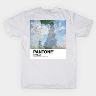 PANTONE MONET -  Claude Monet's Madame Monet and Her Son (1875) by Claude Monet landscape T-Shirt